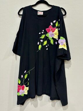 Ana Rosa Hand-painted Tunic Blouse, NWOT